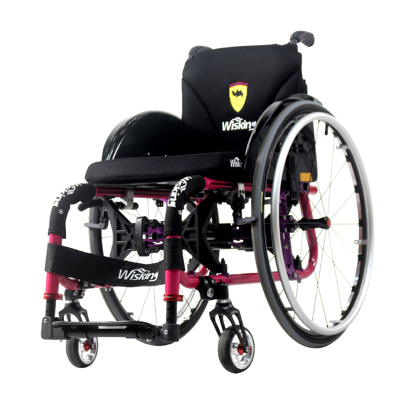 silla de ruedas activa plegable ligera para discapacitados