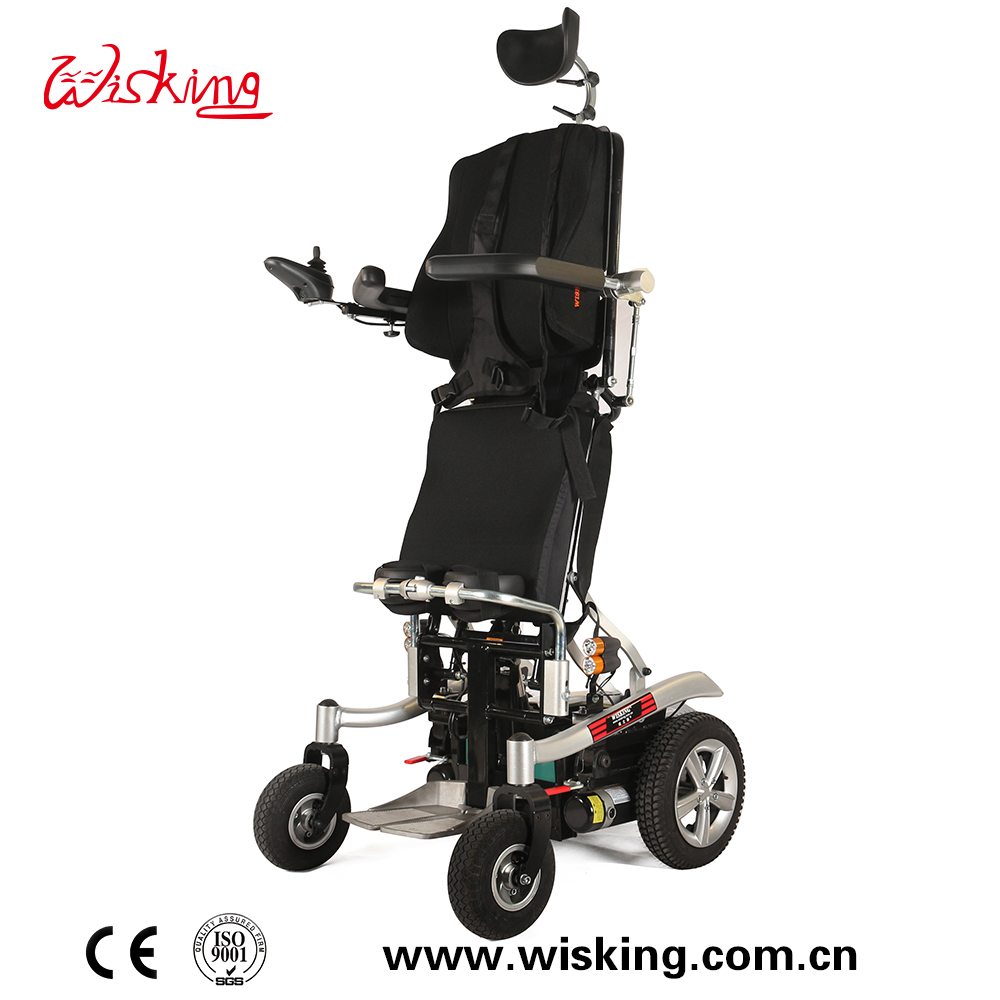 Silla de ruedas eléctrica de pie para discapacitados con controlador importado