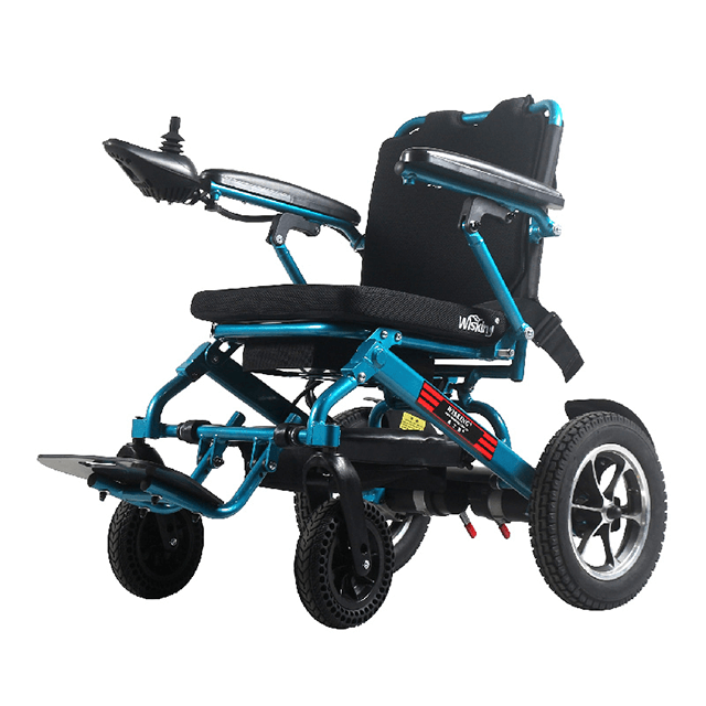 silla de ruedas eléctrica compacta y ligera con controlador AI