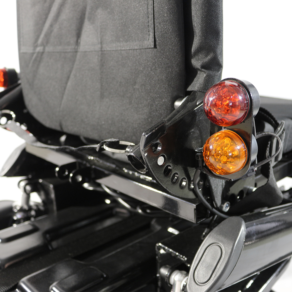 silla de ruedas de potencia media con controlador de luces para cuerpo pesado