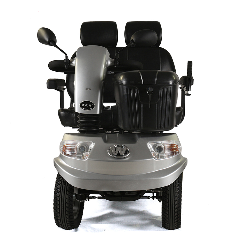Scooter de movilidad de 4 ruedas con dos asientos para adultos